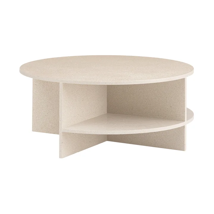 Muuto - Halves Salontafel, licht taupe terrazzo