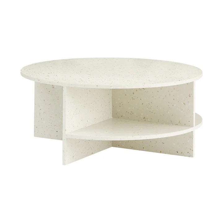 Muuto - Halves Salontafel, gebroken wit terrazzo