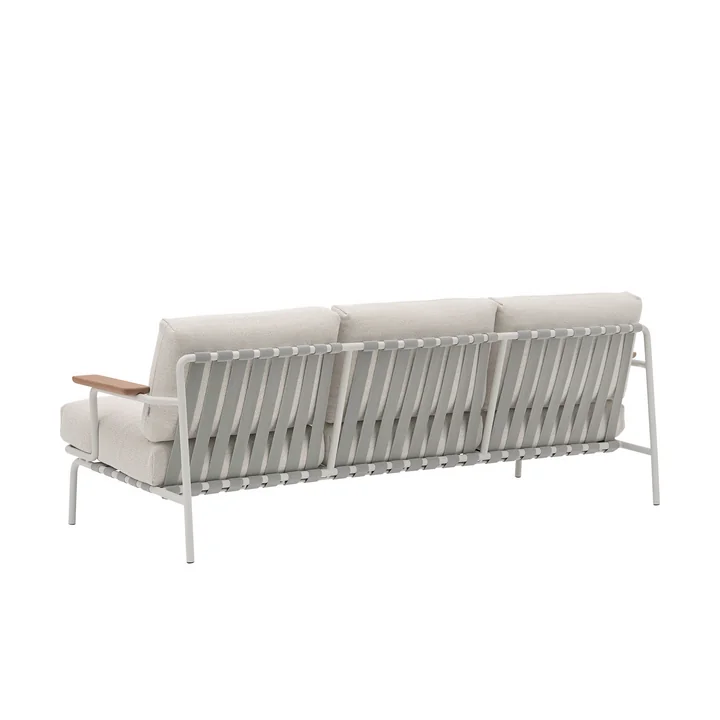 Muuto - Settle 3-zitsbank voor buiten, grijs/grijs (Laze 1 stof)