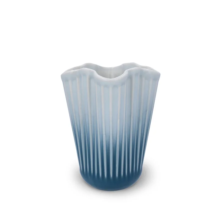 Kähler Design - Hammershøi Unfold Vaas, H 16,5 cm, blauw