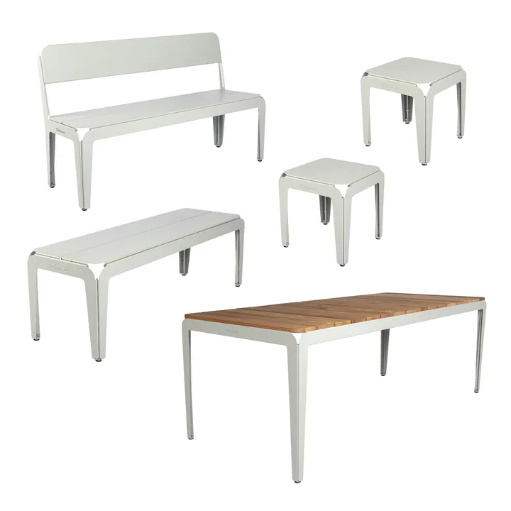 Weltevree - Set gebogen hout, grijs (RAL 7038)