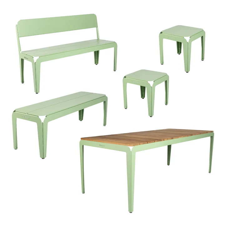 Weltevree - Set gebogen hout, lichtgroen (RAL 6021)