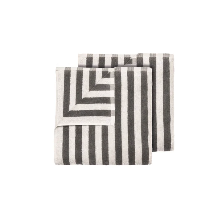 Blomus - Arto Gastendoek, 50 x 30 cm, brede strepen, manestraal/magneet (set van 2)