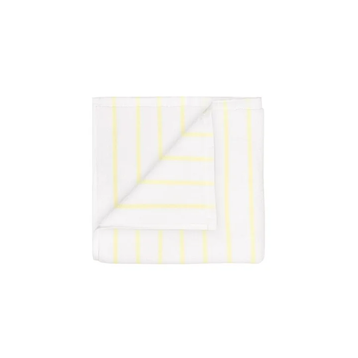 Blomus - Arto Handdoek 100 x 50 cm, dunne strepen, wit / transparant geel