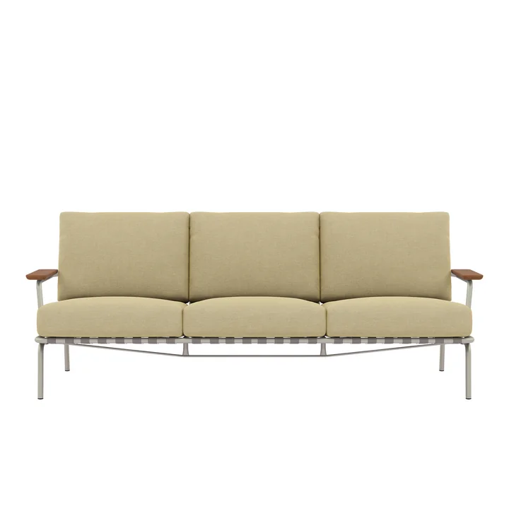 Muuto - Settle 3-zitsbank voor buiten, beige/grijs (stof Delta 25)