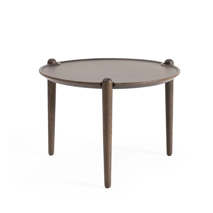 Design House Stockholm - Aria Bijzettafel laag, Ø 50 x 37 cm, donker eiken