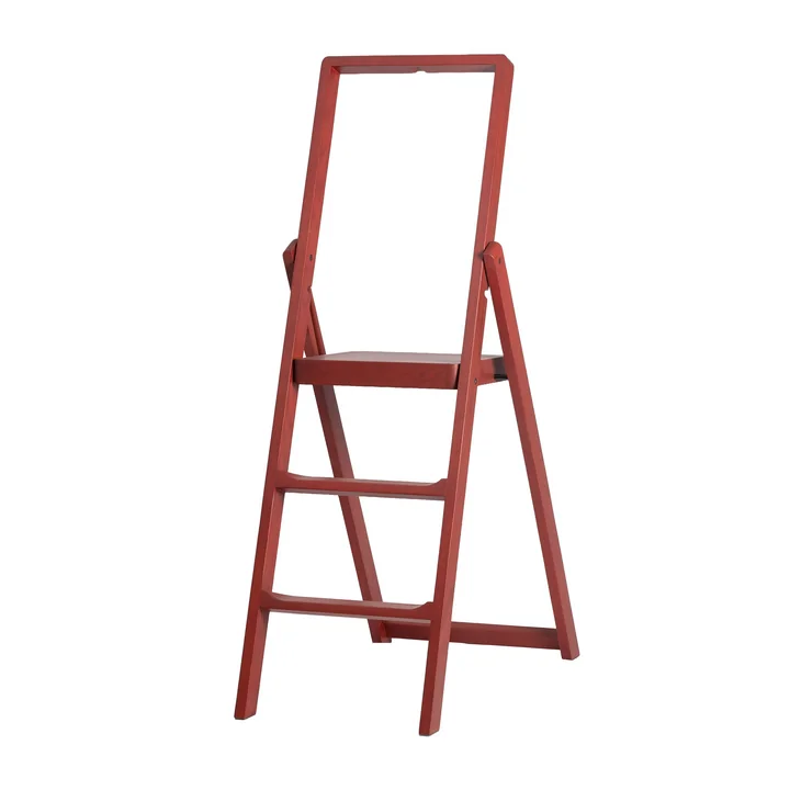 Design House Stockholm - Step Vouwladder, gebeitst eiken, rood