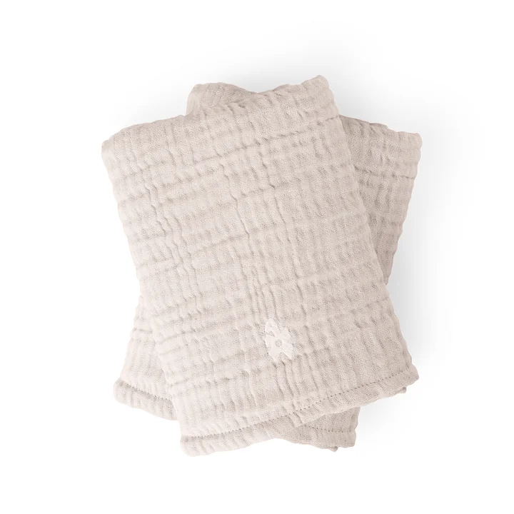 Sebra - 6-laagse neteldoek, roos (set van 2)