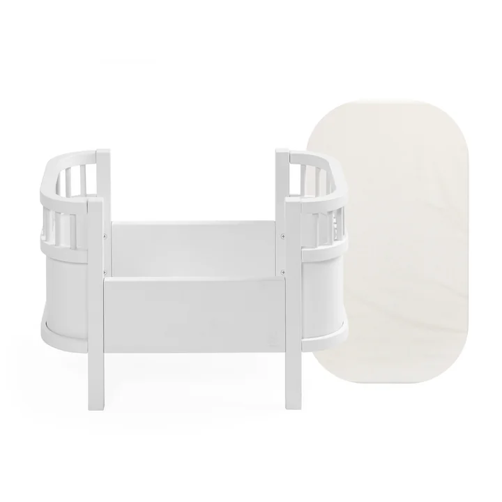 Sebra - Poppenbed en matras, wit