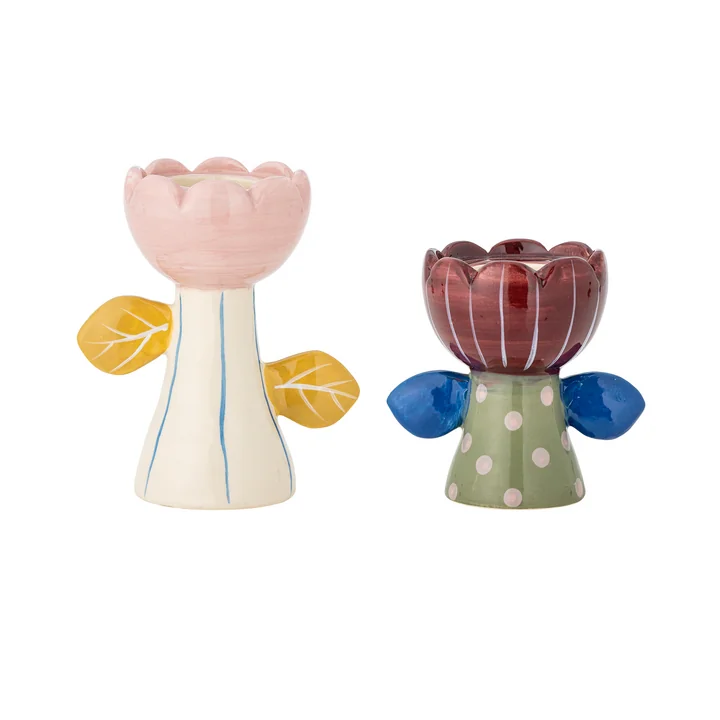 Bloomingville - Florita Votive & Kaarshouder, multi (set van 2)