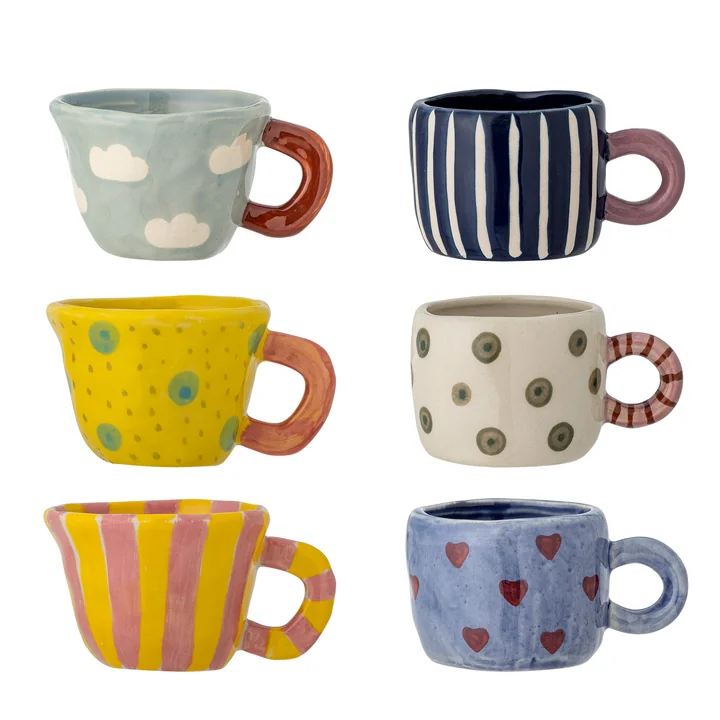 Bloomingville - Nini Beker, multipack, multi (set van 6)
