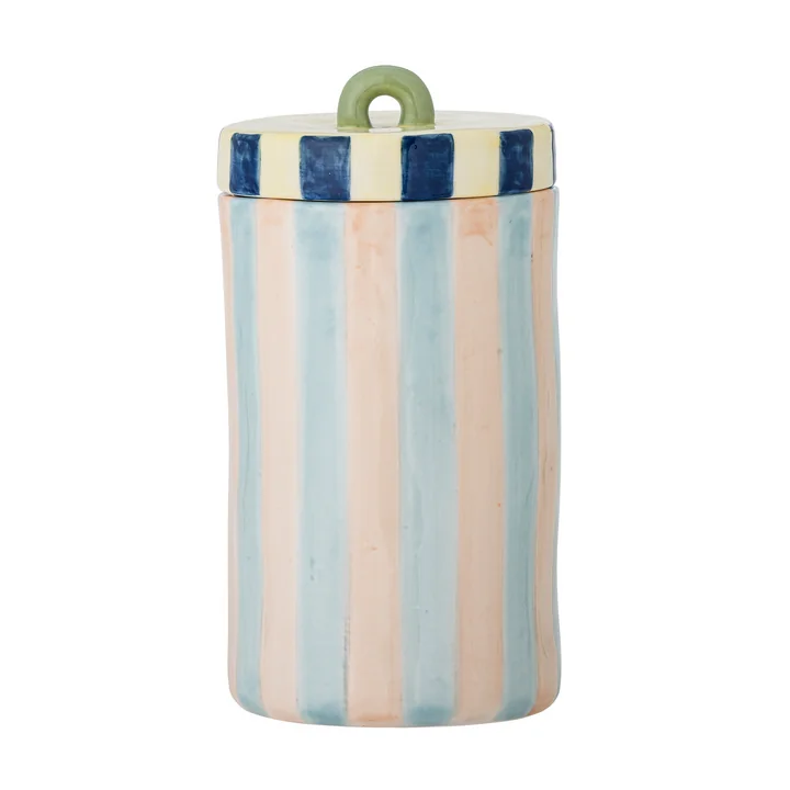 Bloomingville - Phoenix Pot met deksel, Ø 10,5 x H 20,5 cm, multi