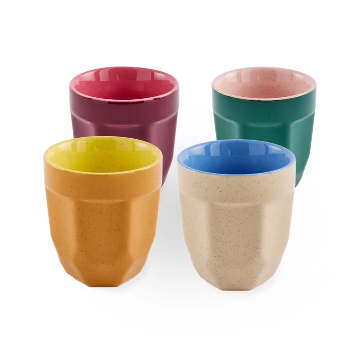 POLSPOTTEN - Latte kopjes set van 4, veelkleurig