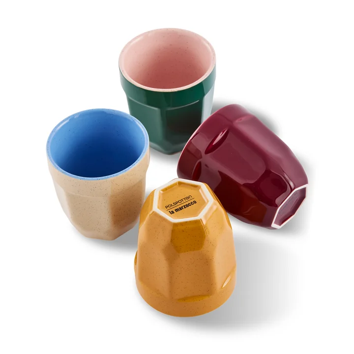 POLSPOTTEN - Latte kopjes set van 4, veelkleurig
