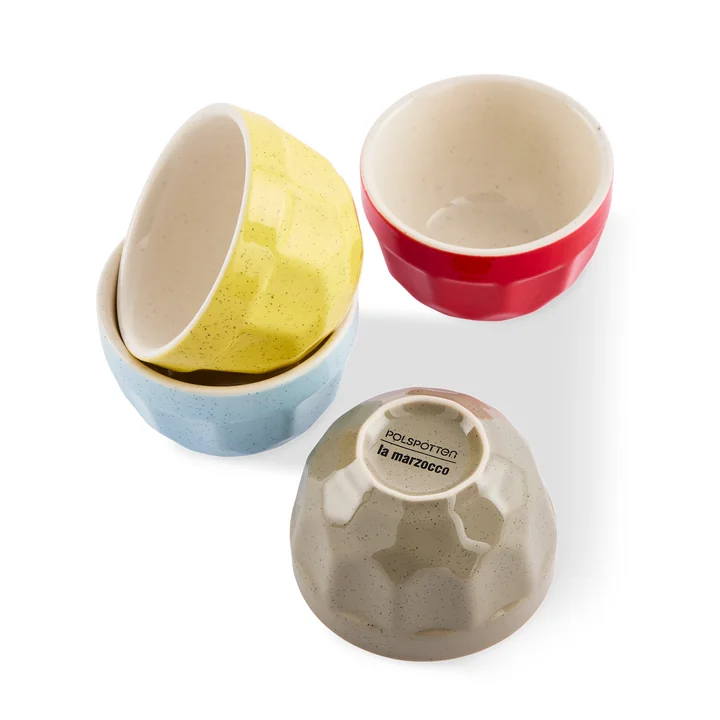 POLSPOTTEN - Polygon Kopjes set van 4, cappuccino