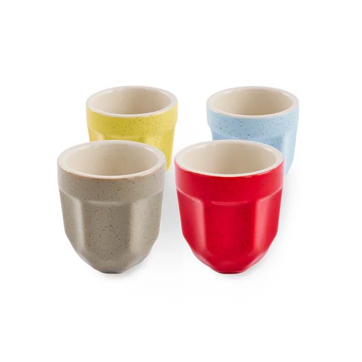 POLSPOTTEN - Polygon Kopjes set van 4, espresso