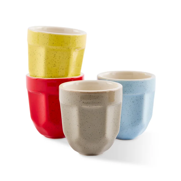 POLSPOTTEN - Polygon Kopjes set van 4, espresso