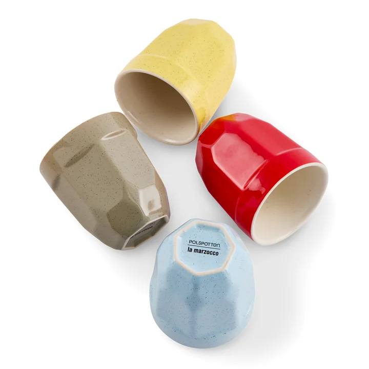 POLSPOTTEN - Polygon Kopjes set van 4, latte