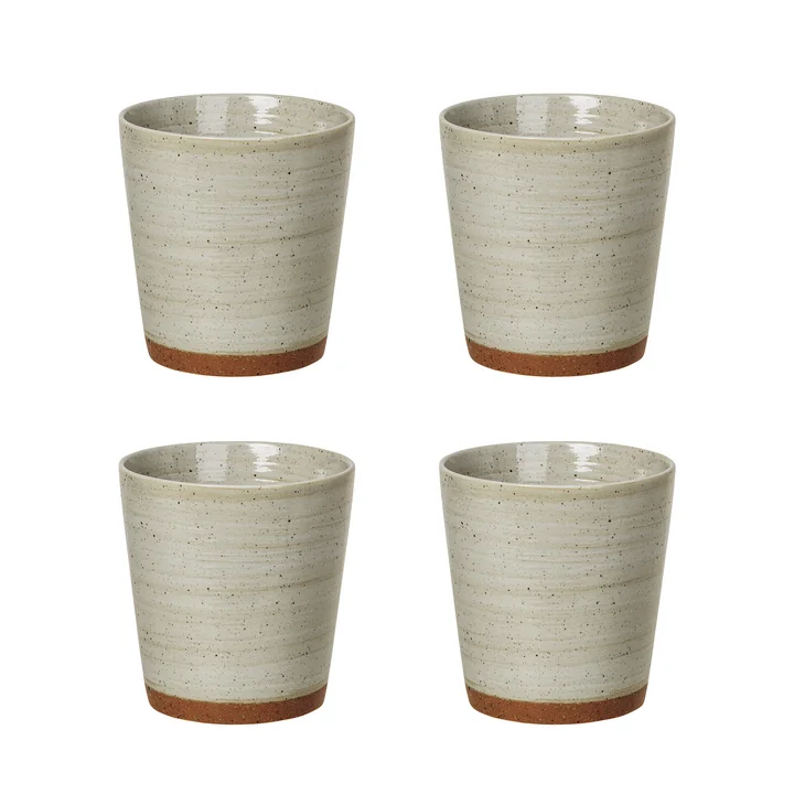 Broste Copenhagen - Grød -bekers, 25 cl, zandkleur (set van 4)