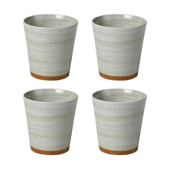 Broste Copenhagen - Grød -beker, 35 cl, zandkleur (set van 4)