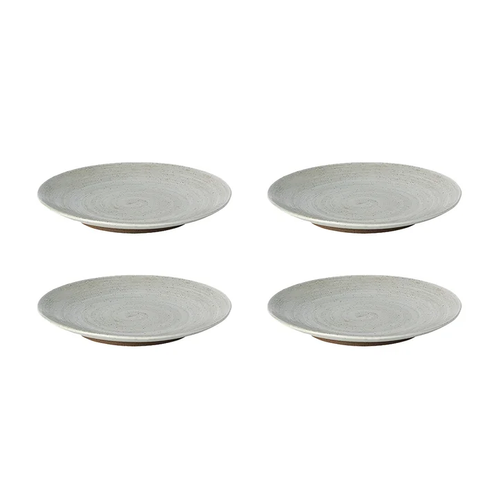 Broste Copenhagen - Grød dessertbordjes, Ø 20 x H 2,4 cm, zandkleur (set van 4)