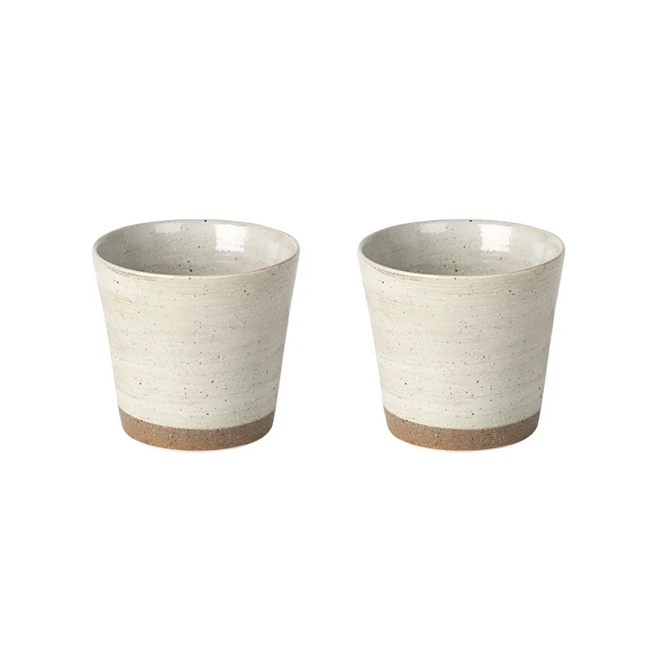 Broste Copenhagen - Grød espressokopje, 15 cl, zandkleur (set van 2)