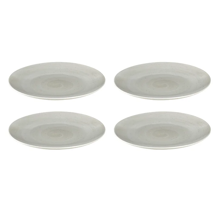 Broste Copenhagen - Grød -dinerborden, Ø 26 x H 2,7 cm, zandkleur (set van 4)