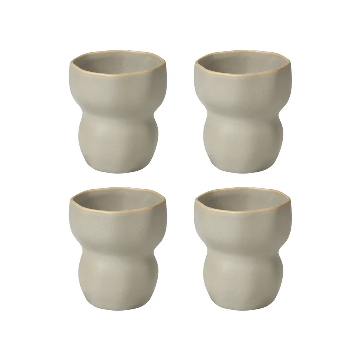 Broste Copenhagen - Limfjord -beker 200 ml, lichtgrijs (set van 4)