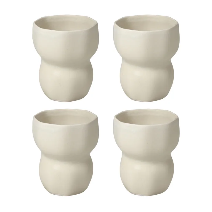 Broste Copenhagen - Limfjord -beker 350 ml, beige (set van 4)