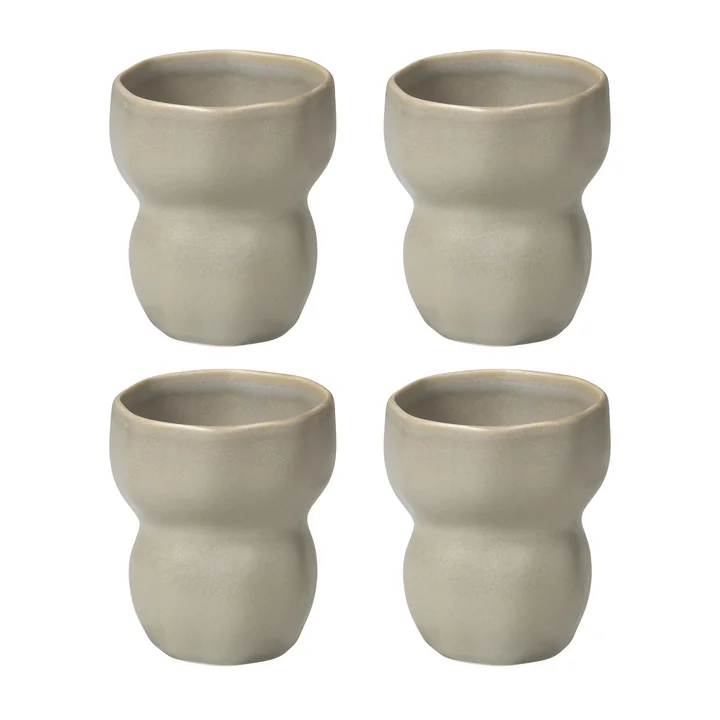 Broste Copenhagen - Limfjord -beker 350 ml, lichtgrijs (set van 4)