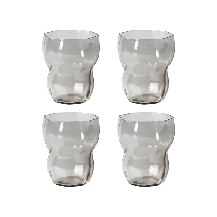 Broste Copenhagen - Limfjord -drinkglas, 250 ml, lichtgrijs (set van 4)