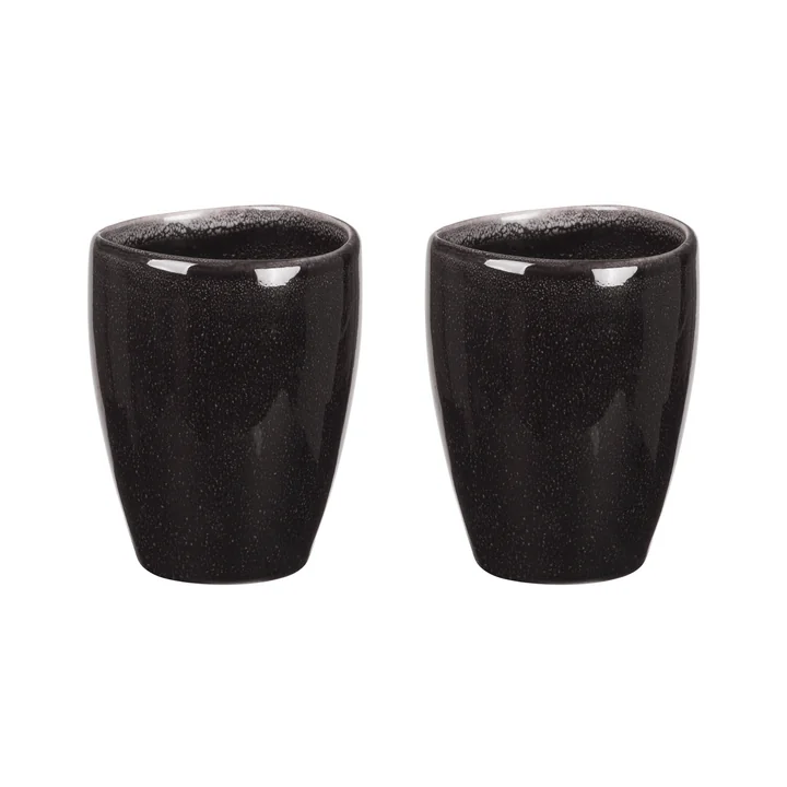 Broste Copenhagen - Nordic Coal -beker zonder oor, 25 cl (set van 2)