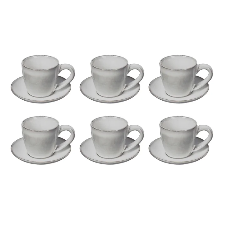 Broste Copenhagen - Nordic Sand espressokopje met schoteltje, 5 cl (set van 6)