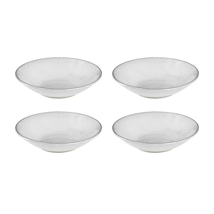 Broste Copenhagen - Nordic Sand e diepe borden, Ø 22,5 x H 5 cm (set van 4)
