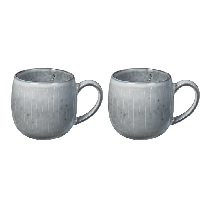 Broste Copenhagen - Nordic Sea -beker met oor, 45 cl (set van 2)