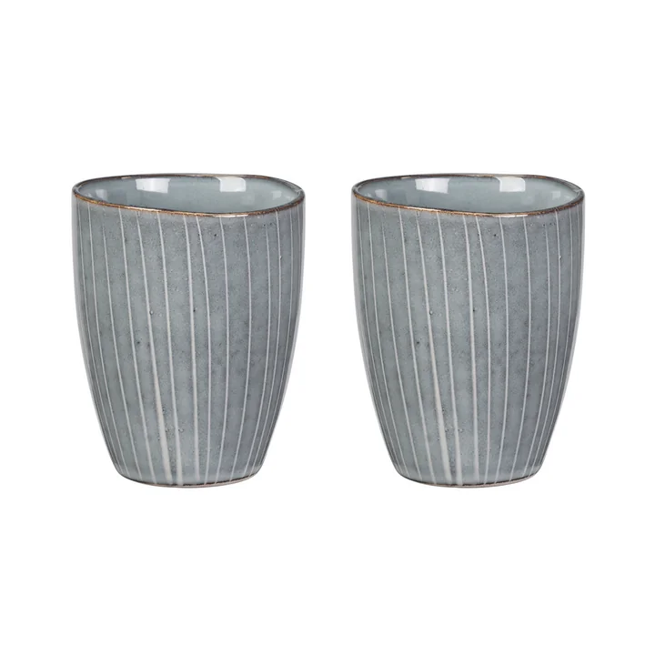 Broste Copenhagen - Nordic Sea -beker zonder oor, 25 cl (set van 2)