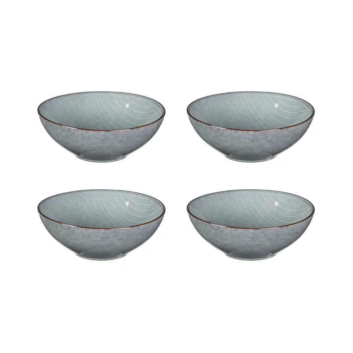 Broste Copenhagen - Nordic Sea -schaal, Ø 17 x H 8 cm (set van 4)