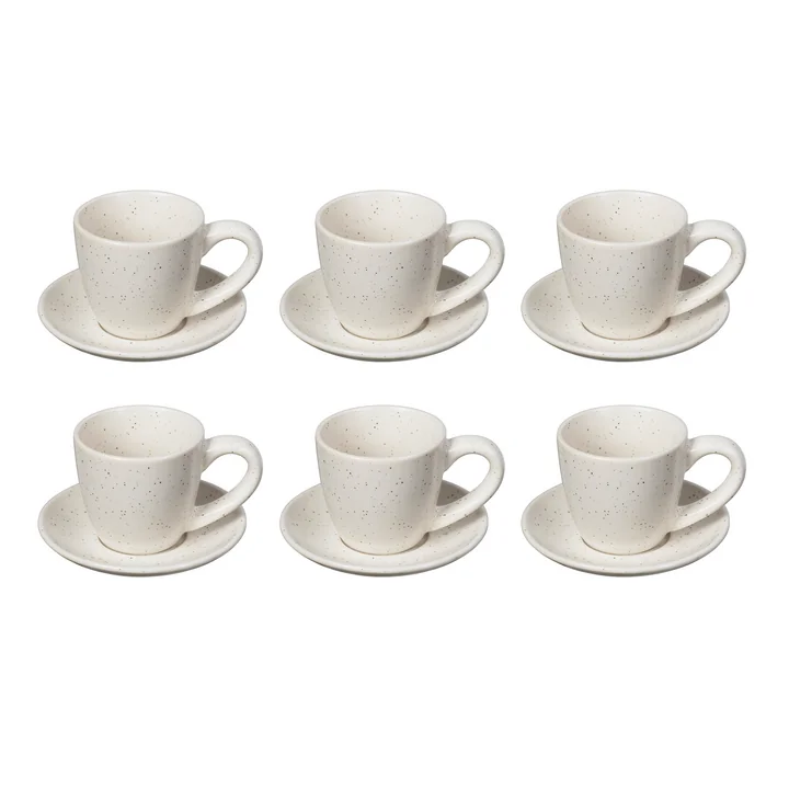 Broste Copenhagen - Nordic Vanilla espressokopje met schoteltje, 5 cl (set van 6)