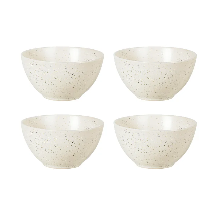 Broste Copenhagen - Nordic Vanilla schaal, Ø 17 x H 8 cm (set van 4)