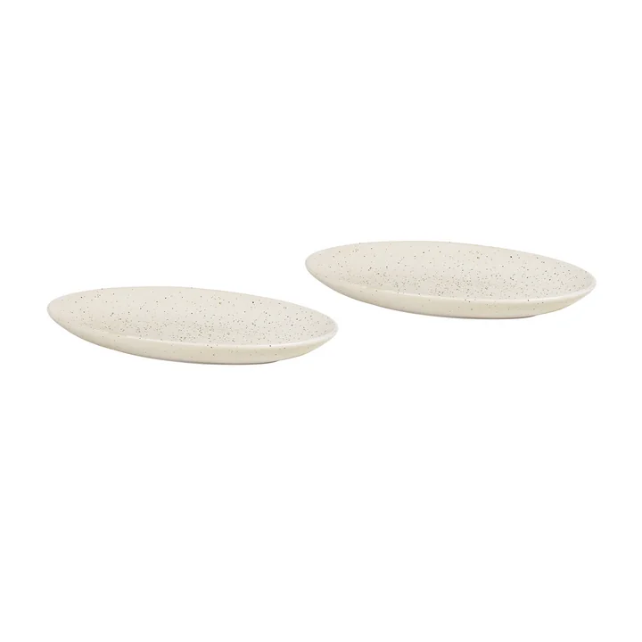Broste Copenhagen - Nordic Vanilla -serveerschaal, 22 x 13,6 cm (set van 2)