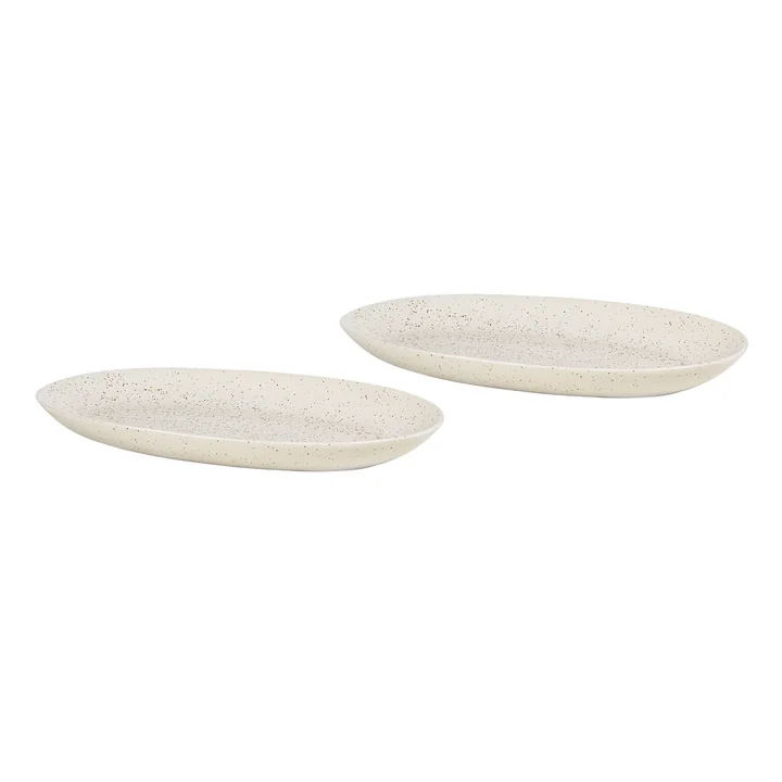 Broste Copenhagen - Nordic Vanilla -serveerschaal, 30 x 17 cm (set van 2)