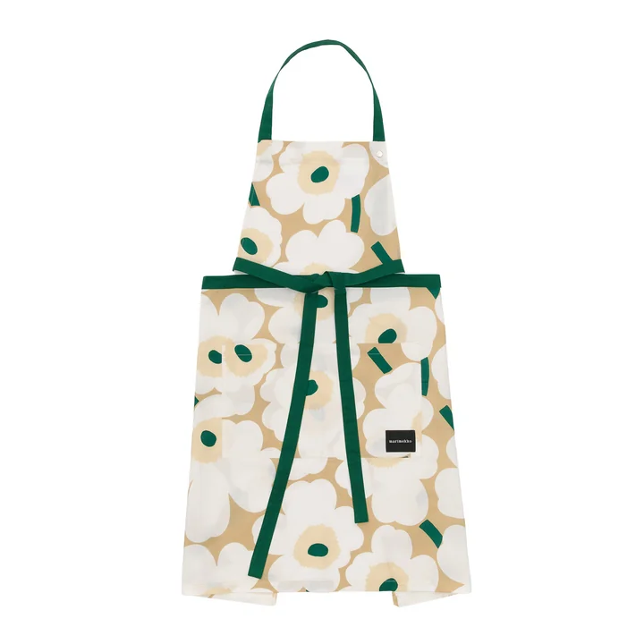 Marimekko - Pieni Unikko Schort, zand / wit / hooi / smaragd