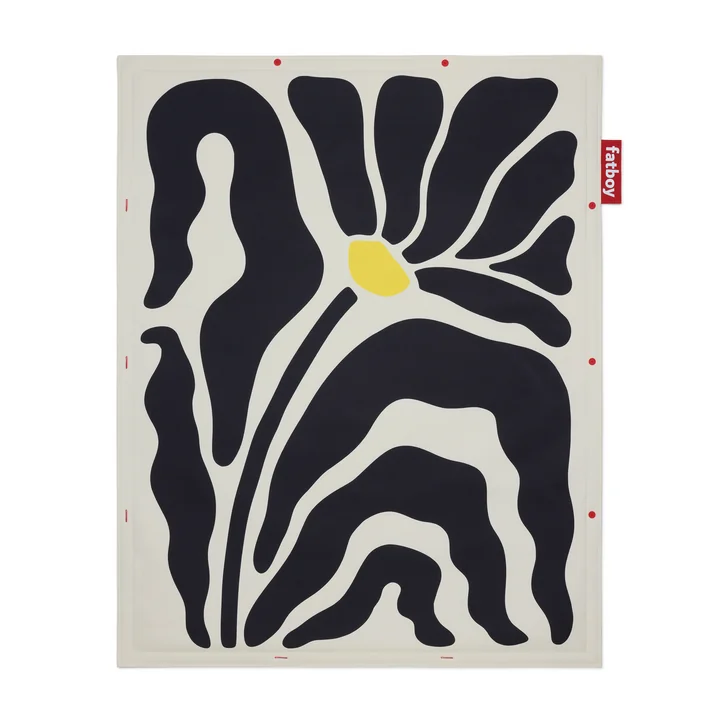 Fatboy - Flying Tapijt, 180 x 140 cm, botanisch crème / zwart