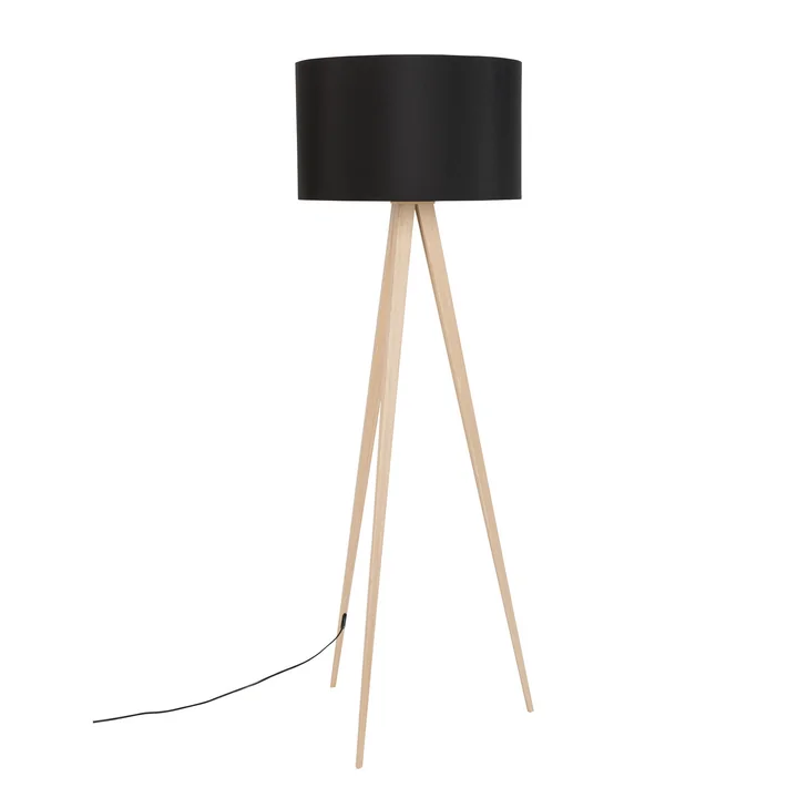 Zuiver - Tripod Wood vloerlamp, eiken / zwart