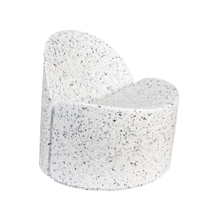 Zuiver - Loungestoel Bloom, wit-terrazzo