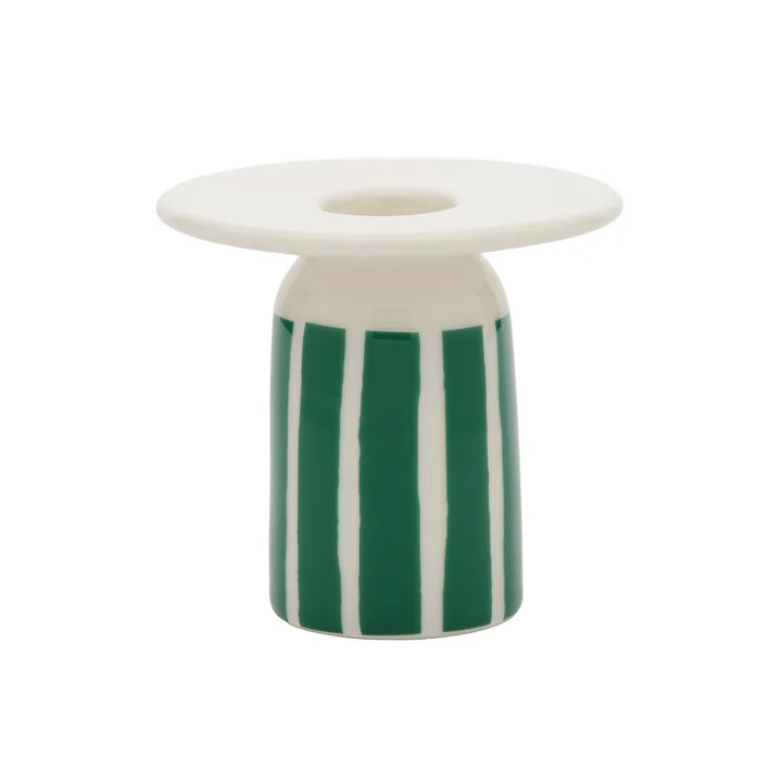 Marimekko - Piccolo kandelaar, wit, groen