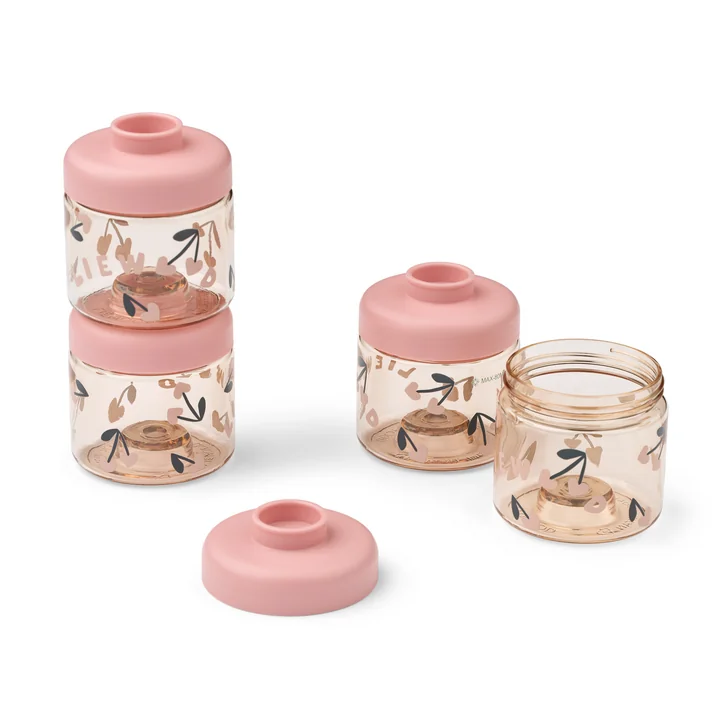 LIEWOOD - Dominique Snack Box, Cherry heart / rosey (set van 4)