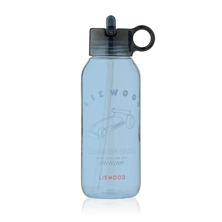 LIEWOOD - Yang drinkfles, 500 ml, Race cars / classic navy