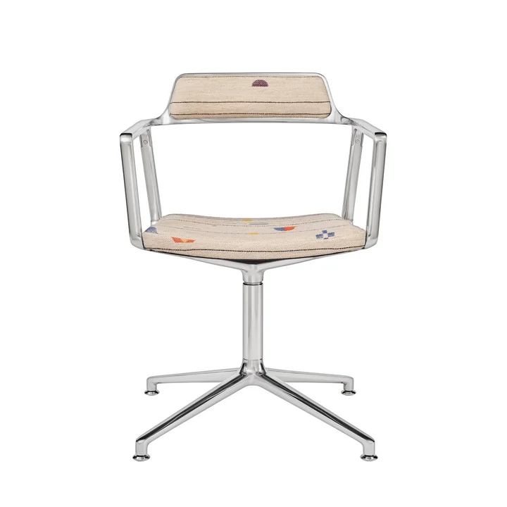 Vipp - 452 Swivel Stoel, aluminium, Guesthouse Edition, Montafon Haus, Oostenrijk, op glijders