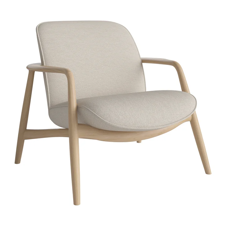 Bolia - Bowie -fauteuil, eikenhout, wit gepigmenteerd en geolied / Revi ivoor